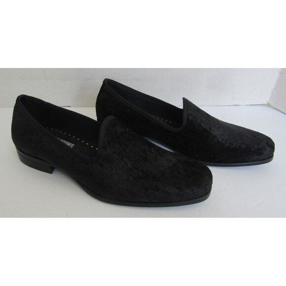 STACY ADAMS Loafers Sultan Black Velour Slip-on Shoes NWOB Mens Size 8M - Picture 4 of 10
